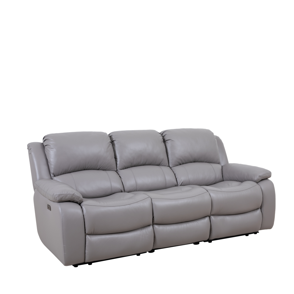 Half leather recliner sofa deals