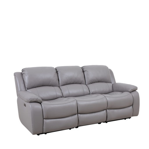Elza 3 Seater Electric Recliner Sofa, Half Leather - Novena Furniture Singapore