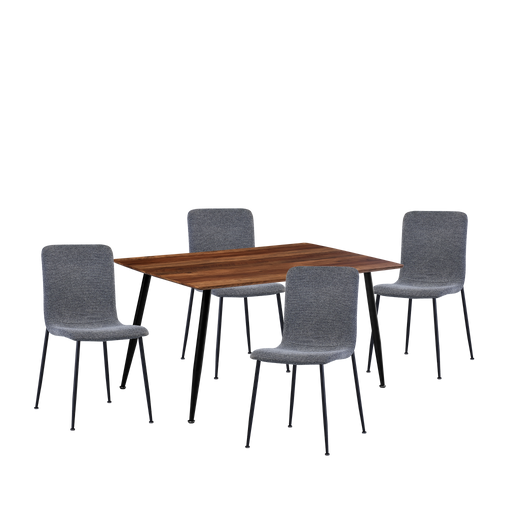 Jayden 1.2m Dining Set (Includes 1 Dining Table + 4 Dining Chairs) - Novena Furniture Singapore