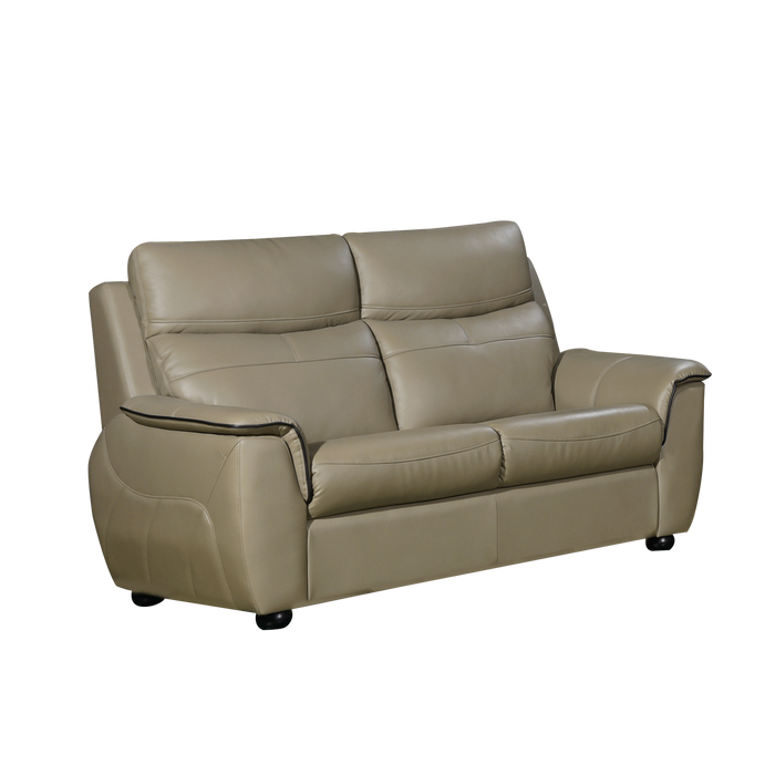 Lucana 2 Seater Sofa, Half Leather - Novena Furniture Singapore