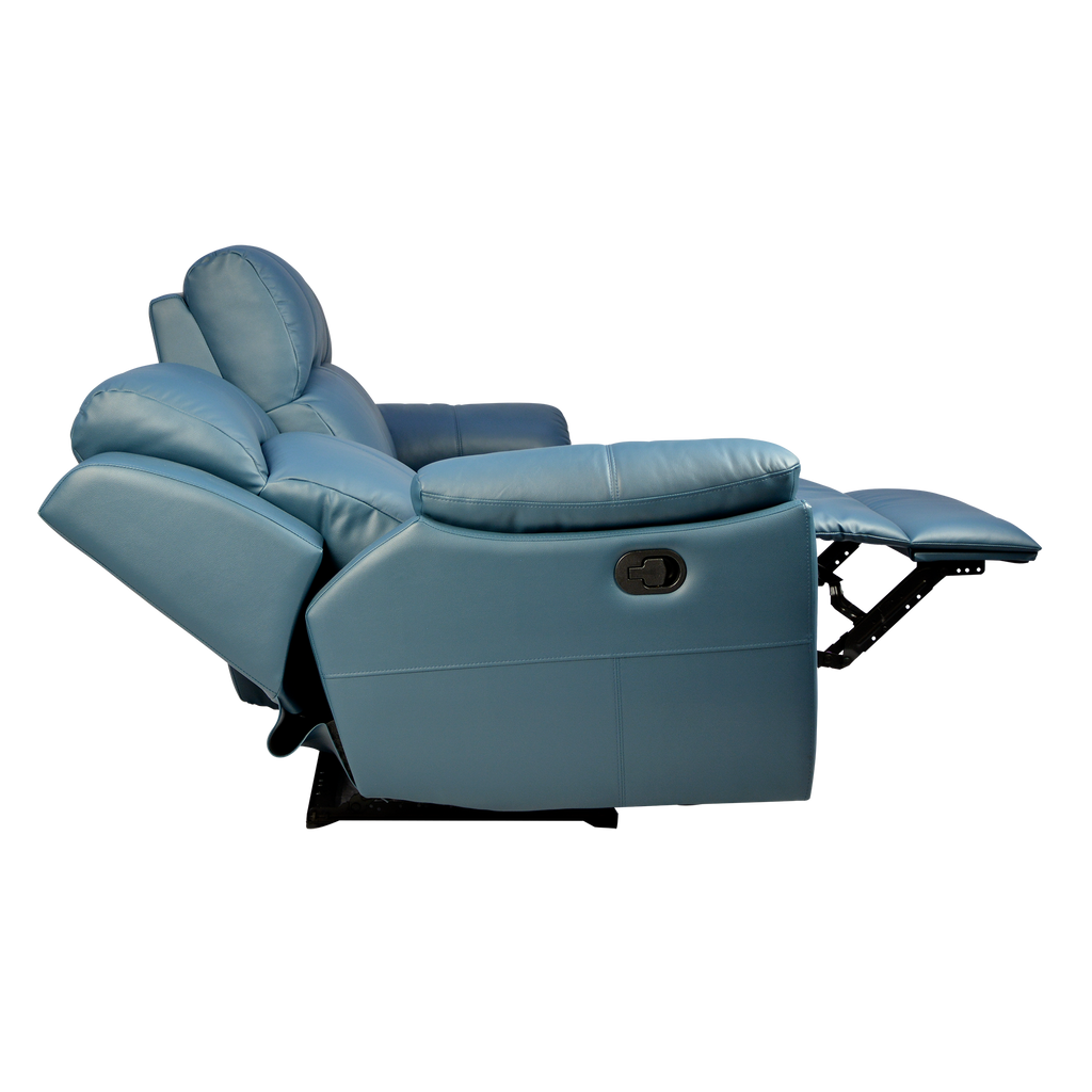 Sanro 3 Seater Recliner Sofa, Half Leather Novena Furniture Singapore