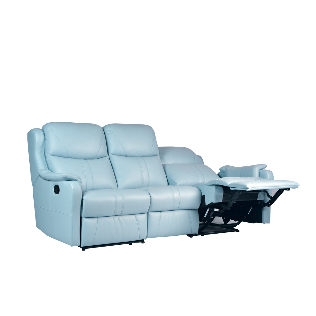 Skylar 3 Seater Recliner Sofa, Half Leather Novena Furniture Singapore