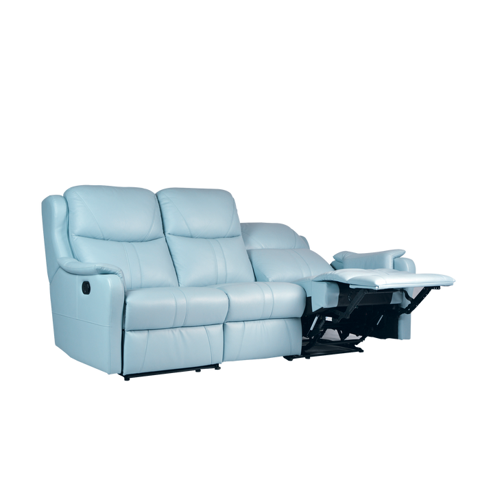 Skylar 3 Seater Recliner Sofa, Half Leather - Novena Furniture Singapore