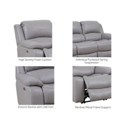 Elza 2 Seater Electric Recliner Sofa, Half Leather - Novena Furniture Singapore