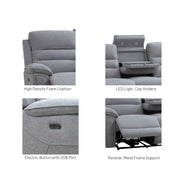 Ouran 2 Seater Electric Recliner Sofa, Fabric - Novena Furniture Singapore