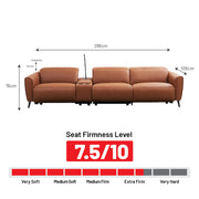 Kazuno 3.5 Electric Recliner Sofa (without Console Box), Half Leather - Novena Furniture Singapore