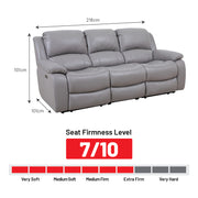 Elza 3 Seater Electric Recliner Sofa, Half Leather - Novena Furniture Singapore