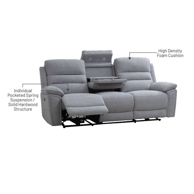 Ouran 3 Seater Electric Recliner Sofa, Fabric - Novena Furniture Singapore