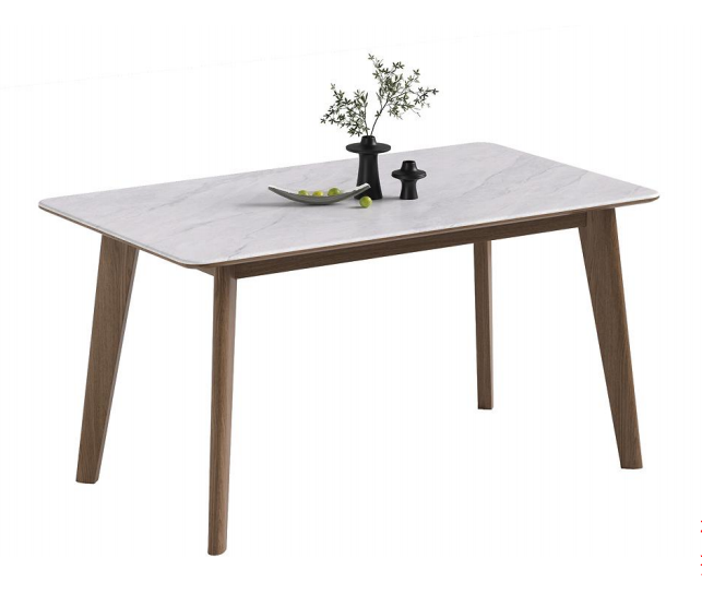 Kelso 1.4m Sintered Stone Dining Set (1 Dining Table + 4 Raven Chairs)