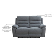 Ouran 2 Seater Electric Recliner Sofa, Fabric - Novena Furniture Singapore