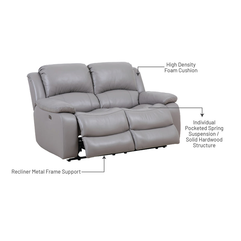 Elza 2 Seater Electric Recliner Sofa, Half Leather - Novena Furniture Singapore