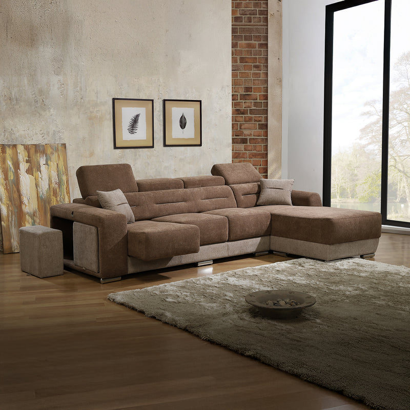 Rossi L-shaped Sofa, Water Resistant Fabric