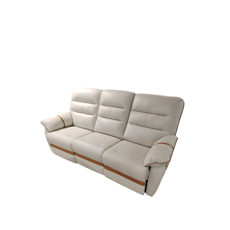 Apollos 3 Seater Recliner Sofa, Half Leather