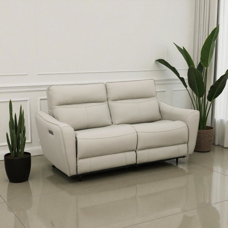 Arvin 2.5 Seater Electric Recliner Sofa, Half Leather