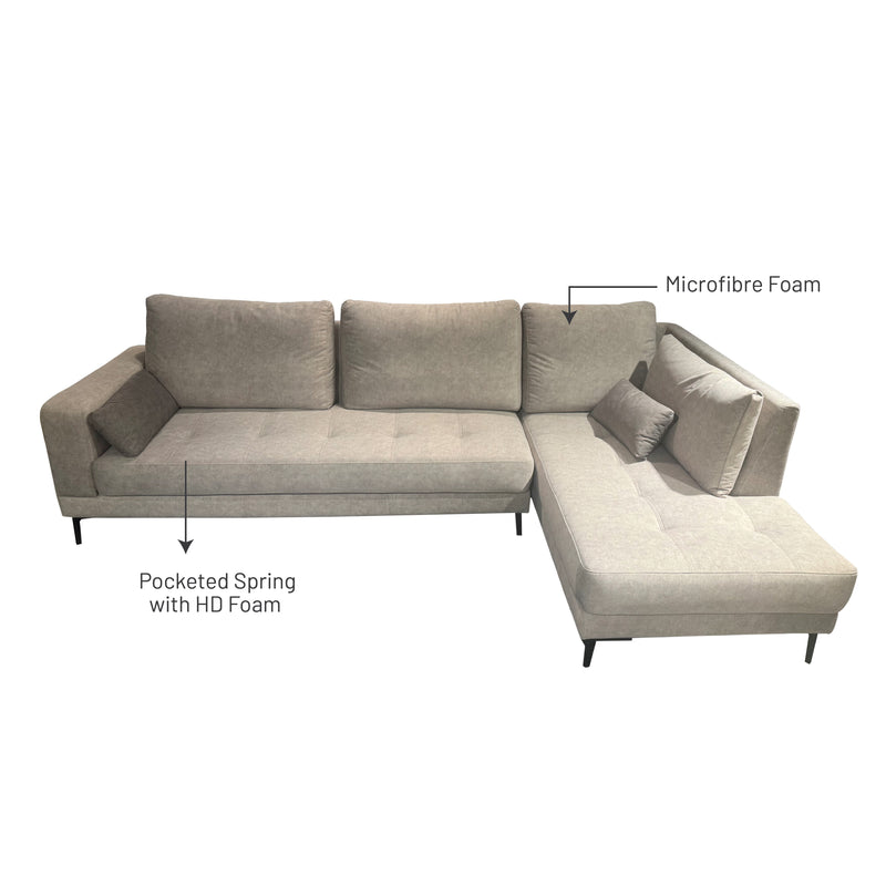 Austin L-Shaped Sofa, Fabric - Novena Furniture Singapore