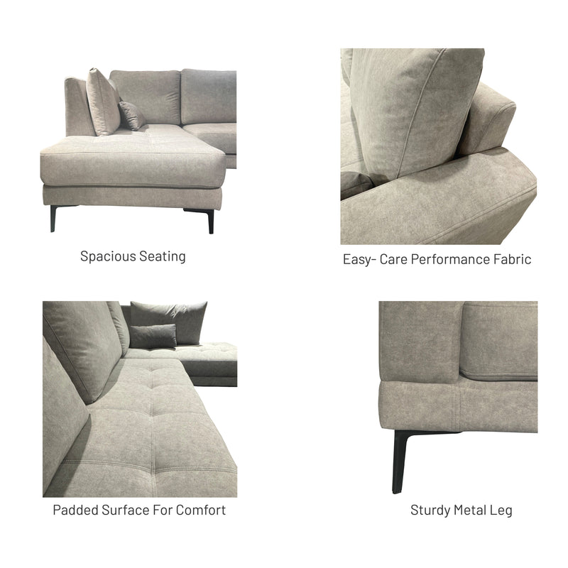 Austin L-Shaped Sofa, Fabric - Novena Furniture Singapore