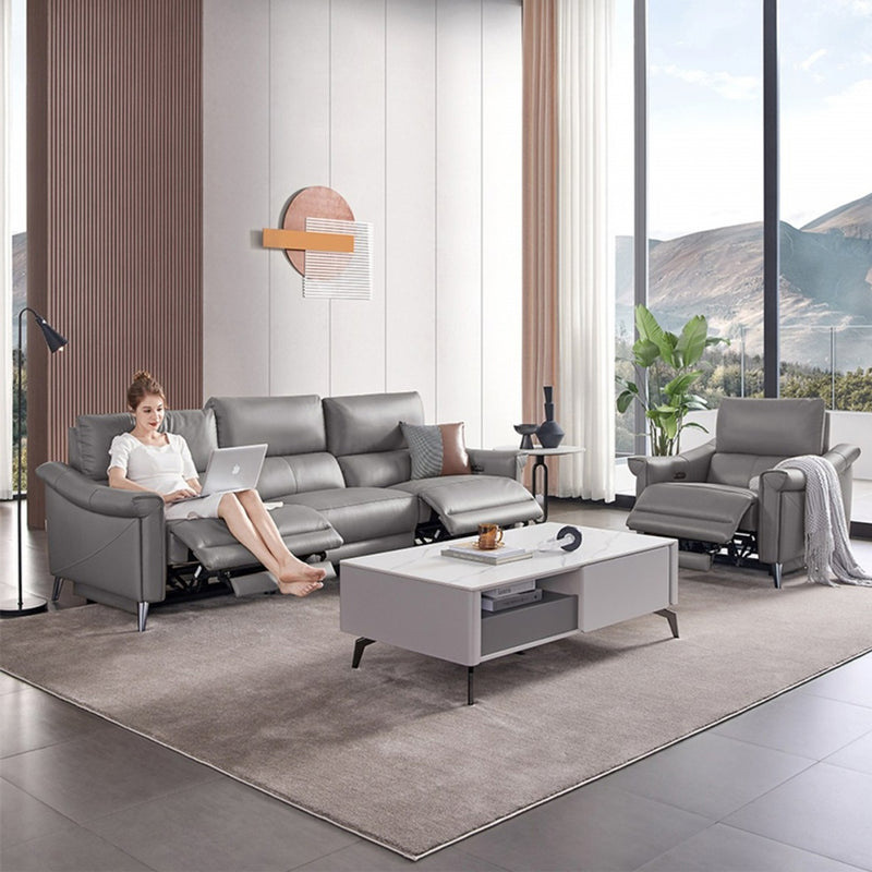 Bailey 3 Seater Electric Incliner Sofa, Genuine Cowhide Leather - Novena Furniture Singapore