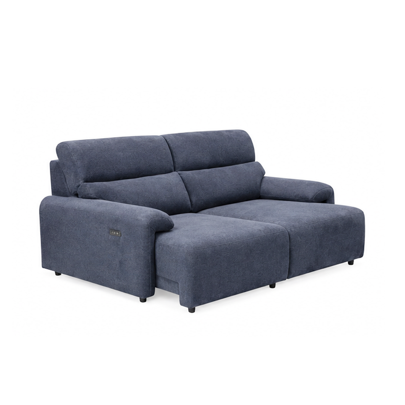 Bruno 2.5 Seater Electric Sofa, Fabric (Blue)