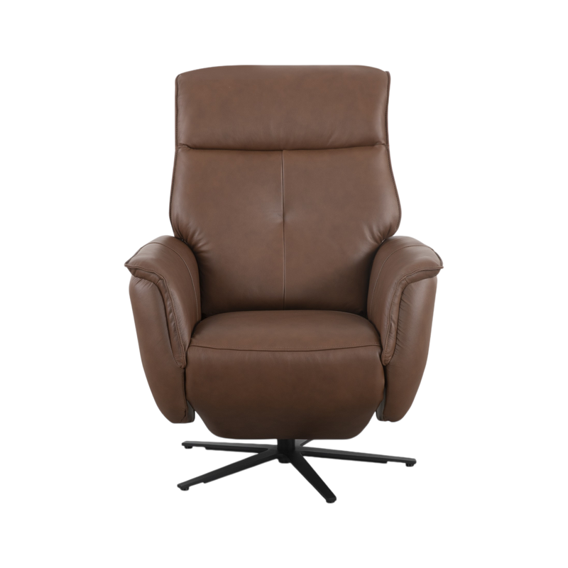 Carrell Electric Recliner Armchair, Half Leather