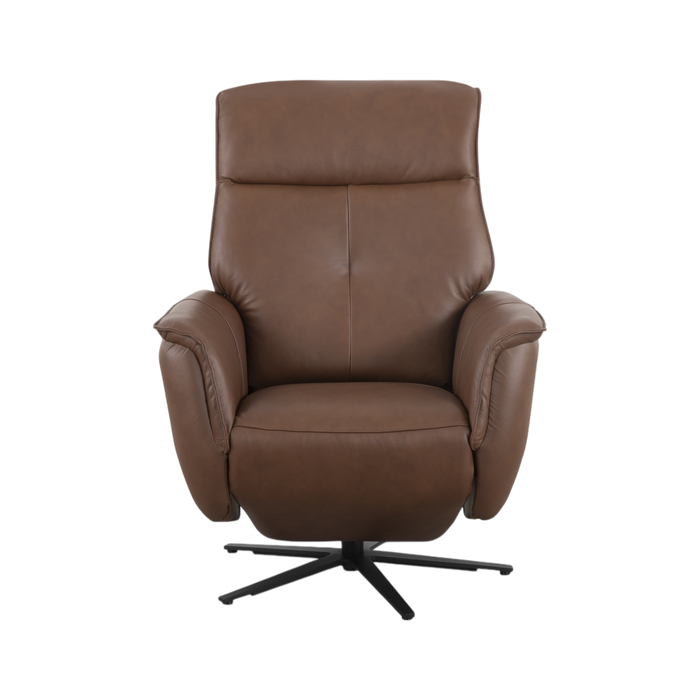 Carrell Electric Recliner Armchair, Half Leather