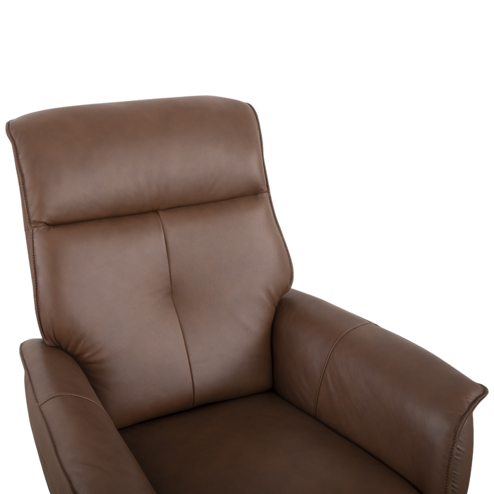 Carrell Electric Recliner Armchair, Half Leather
