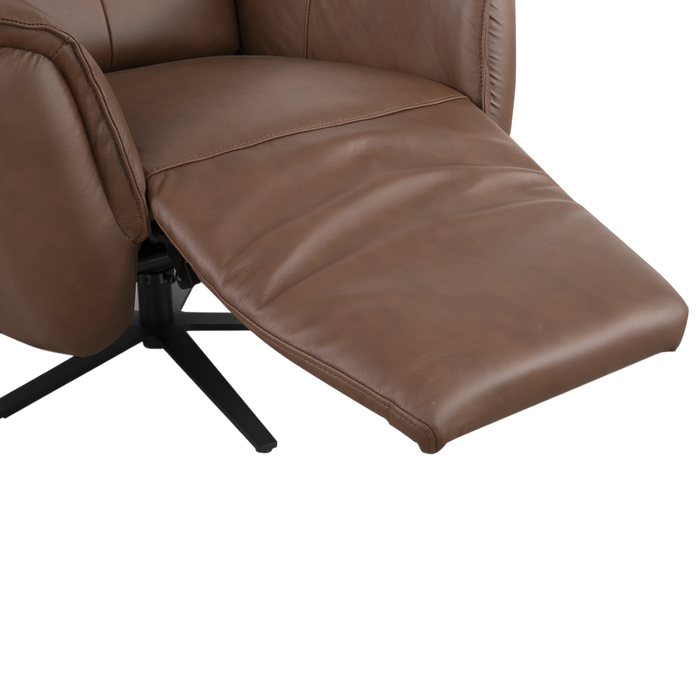 Carrell Electric Recliner Armchair, Half Leather