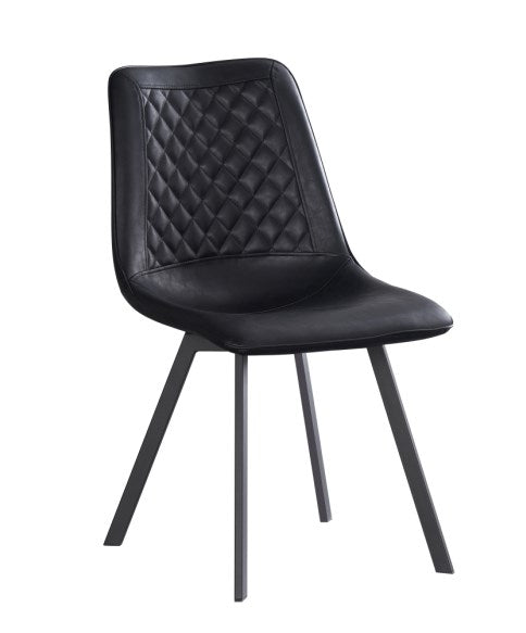 Cabin Dining Chair, Synthetic Leather - Jet Black - Novena Furniture Singapore