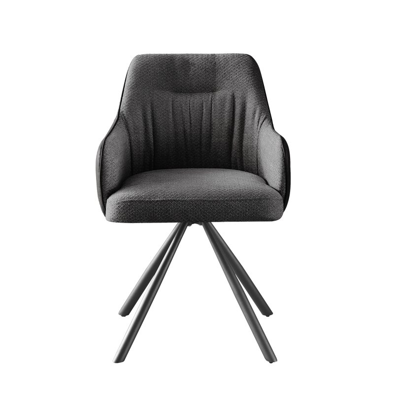 Capri Swivel Dining Chair, Fabric - Grey - Novena Furniture Singapore