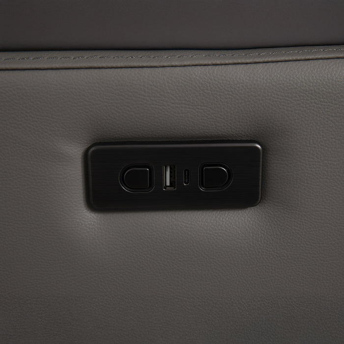 Daley 2 Seater Electric Recliner Sofa, Half Leather