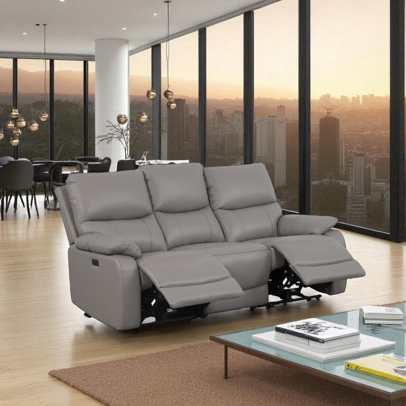 Daley 3 Seater Recliner Sofa, Half Leather