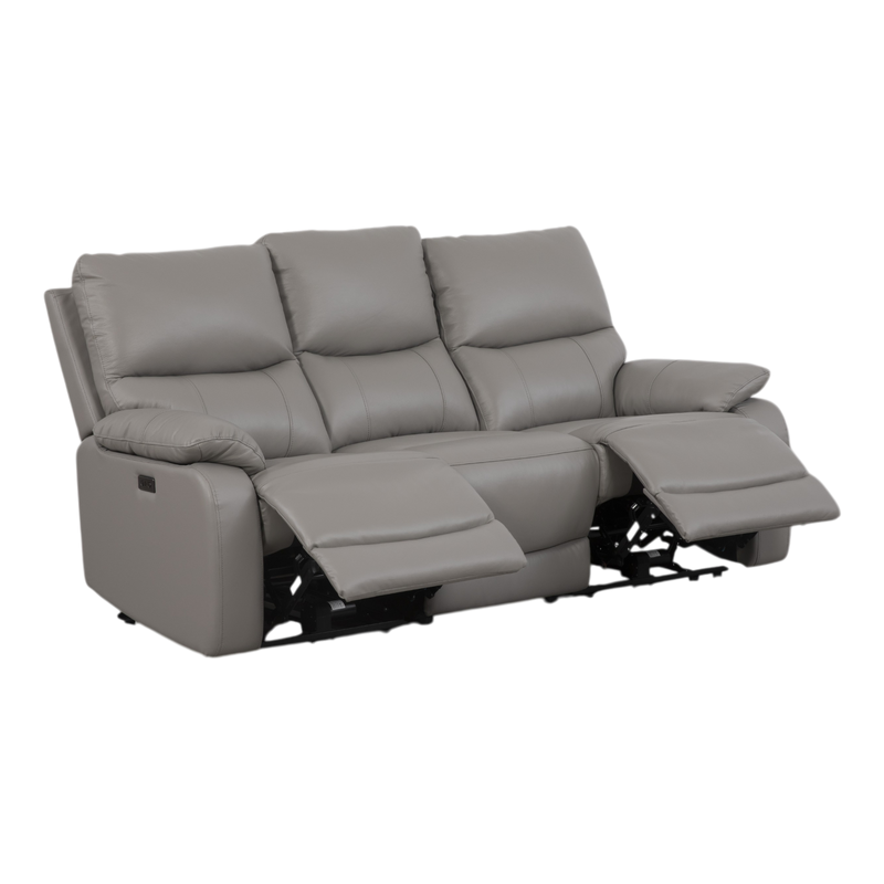 Daley 3 Seater Recliner Sofa, Half Leather