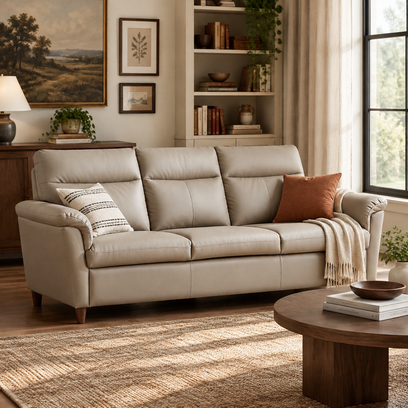 Doma 3 Seater Sofa, Simulated Leather