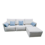Domici 3 Seater Modular Sofa + Stool, Fabric - Novena Furniture Singapore