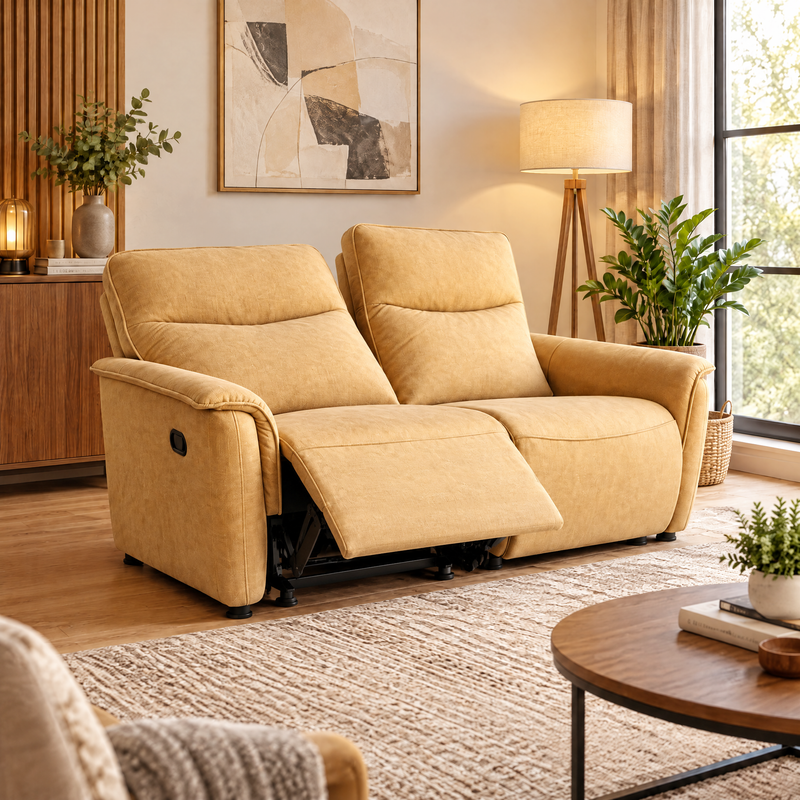 Fiora 2 Seater Recliner Sofa, Water Resistant Fabric