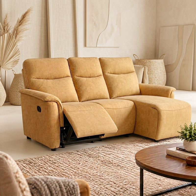 Fiora L-Shaped Recliner Sofa, Water Resistant Fabric