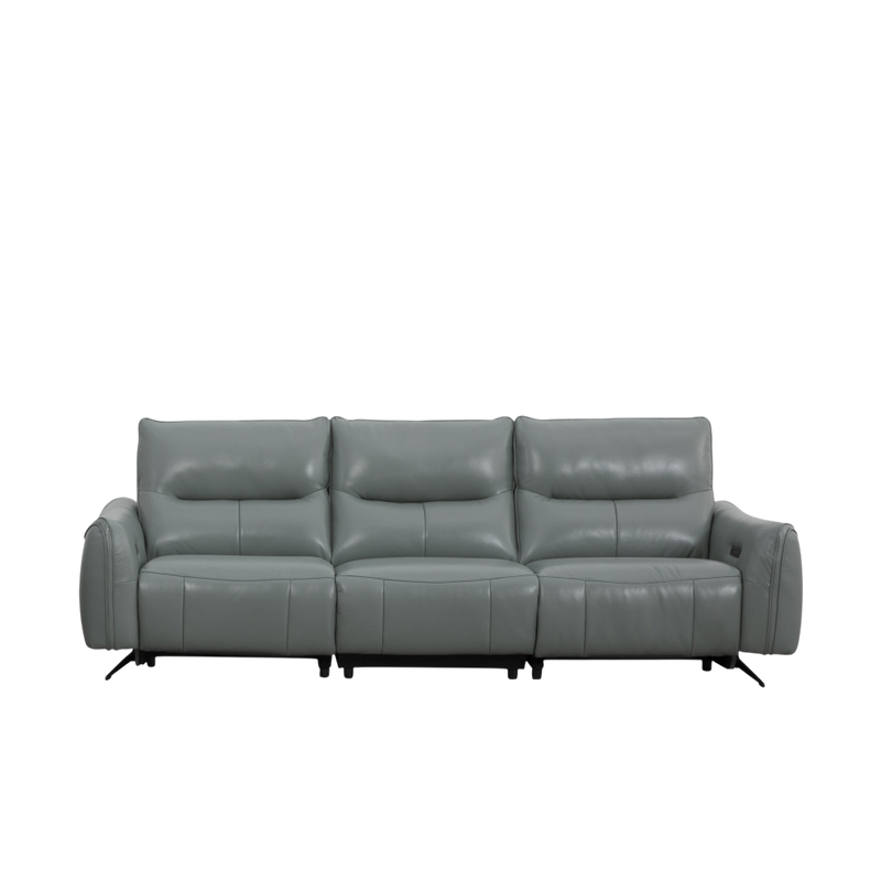 Freya 3 Seater Electric Recliner Sofa, Half Leather