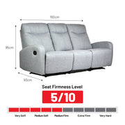 Hampton II 3 Seater Recliner Sofa, Fabric - Novena Furniture Singapore