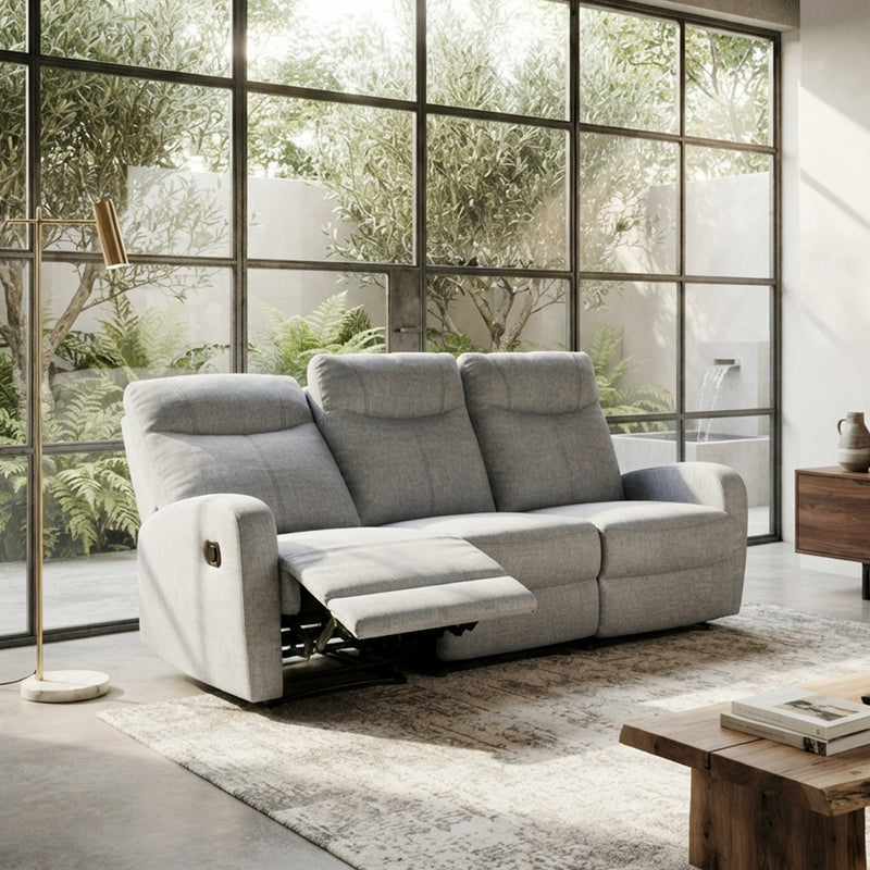 Hampton II 3 Seater Recliner Sofa, Fabric
