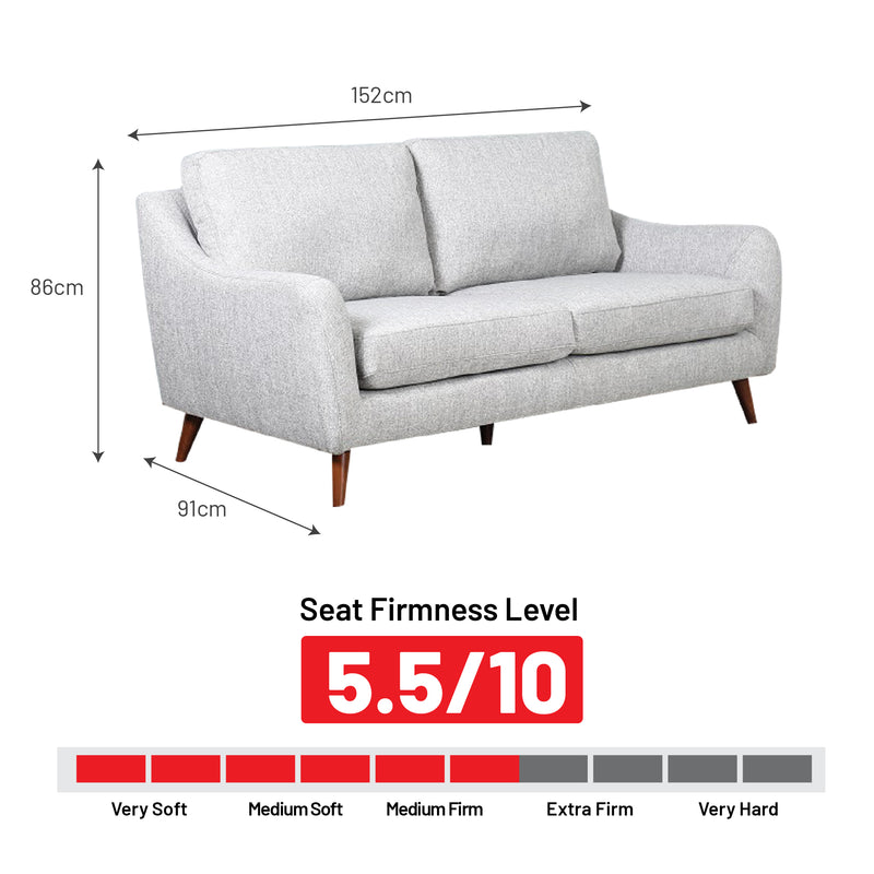 Hana II 2 Seater Sofa, Fabric - Novena Furniture Singapore