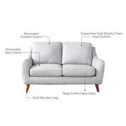 Hana II 2 Seater Sofa, Fabric - Novena Furniture Singapore