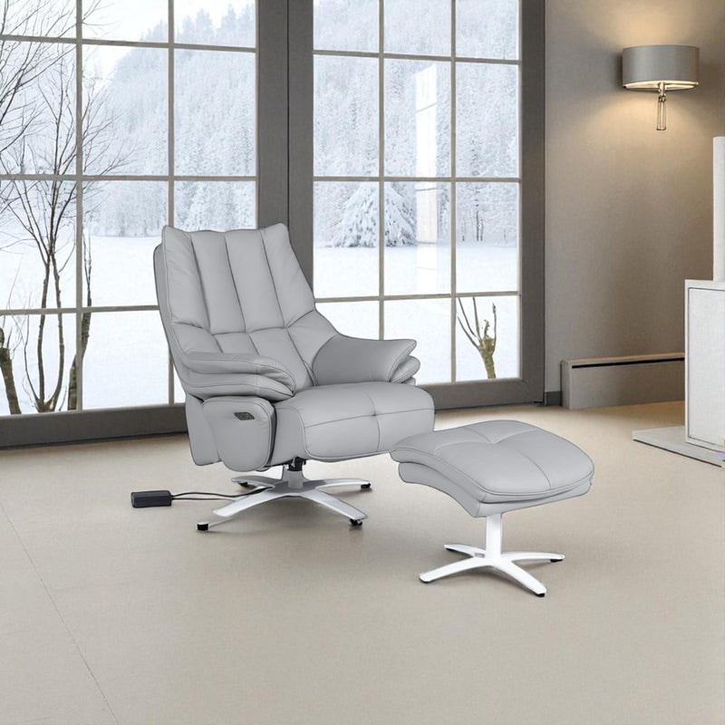 Hastin Electric Recliner Armchair, Full Leather