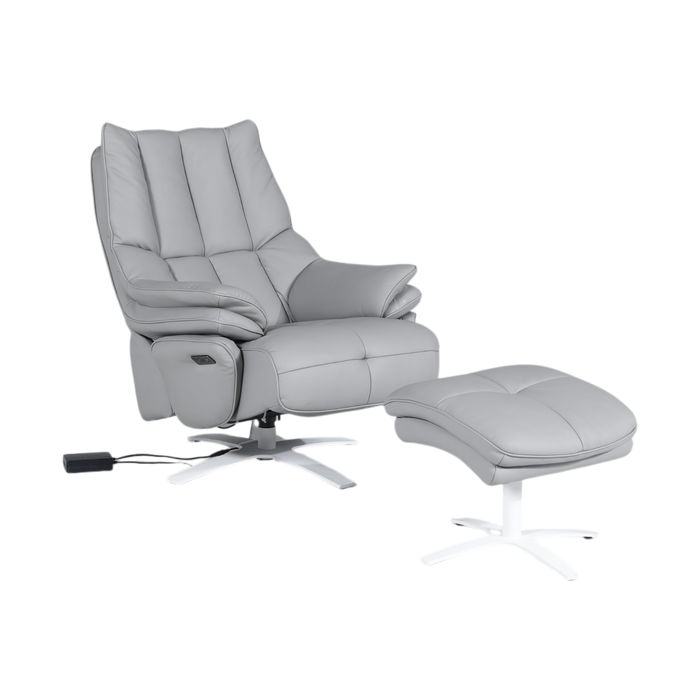 Hastin Electric Recliner Armchair, Full Leather