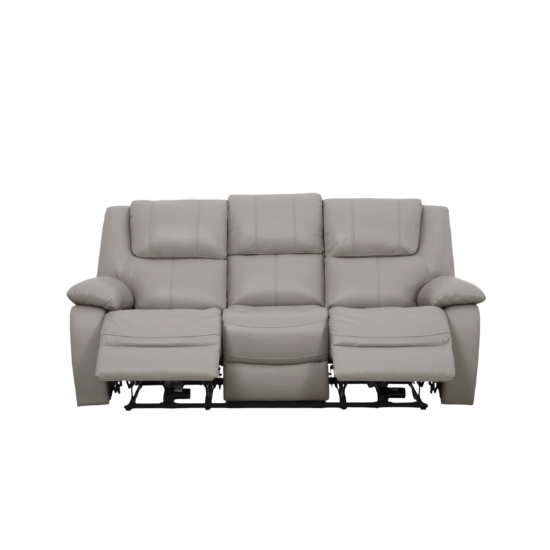 Jayno 3 Seater Recliner Sofa, Half Leather
