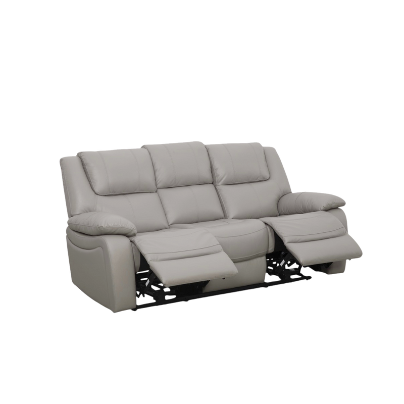 Jayno 3 Seater Recliner Sofa, Half Leather