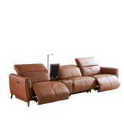 Kazuno 3.5 Electric Recliner Sofa (without Console Box), Half Leather - Novena Furniture Singapore