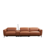 Kazuno 3.5 Electric Recliner Sofa (without Console Box), Half Leather - Novena Furniture Singapore
