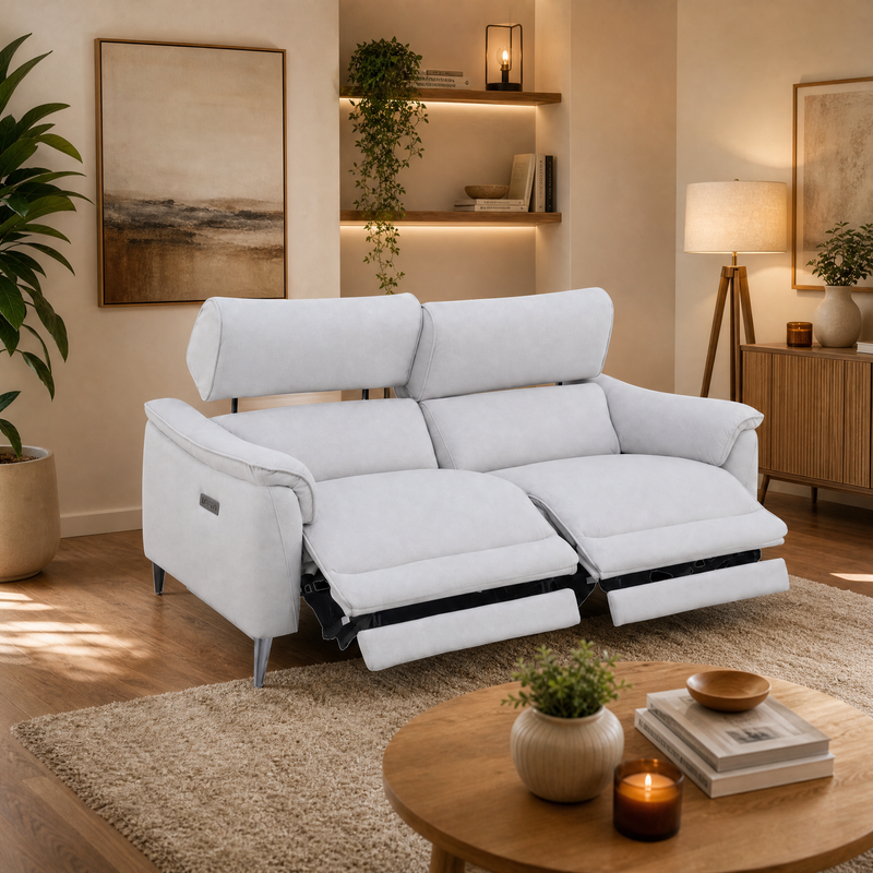 Xander 2.5 Seater Electric Incliner Sofa, Fabric