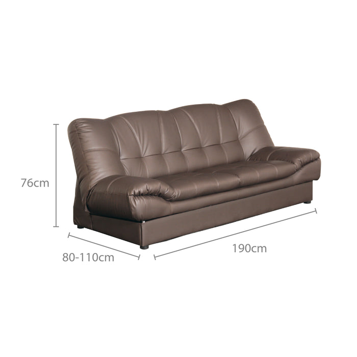 Mirai 3 Seater Sofabed, Simulated Leather