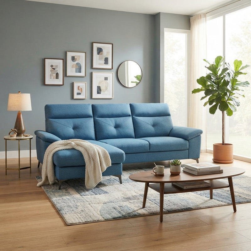 Mara L-Shaped Sofa, Fabric