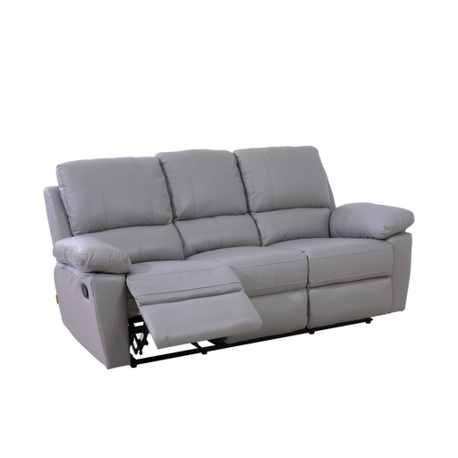 Morris 3 Seater Recliner Sofa, Half Leather - Novena Furniture Singapore